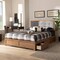 Baxton Studio Lene Modern Dark Grey Fabric and Ash Walnut Brown Finished Wood Full Size 3-Drawer Storage Bed 175-9431-9620-Zoro - alternate 4
